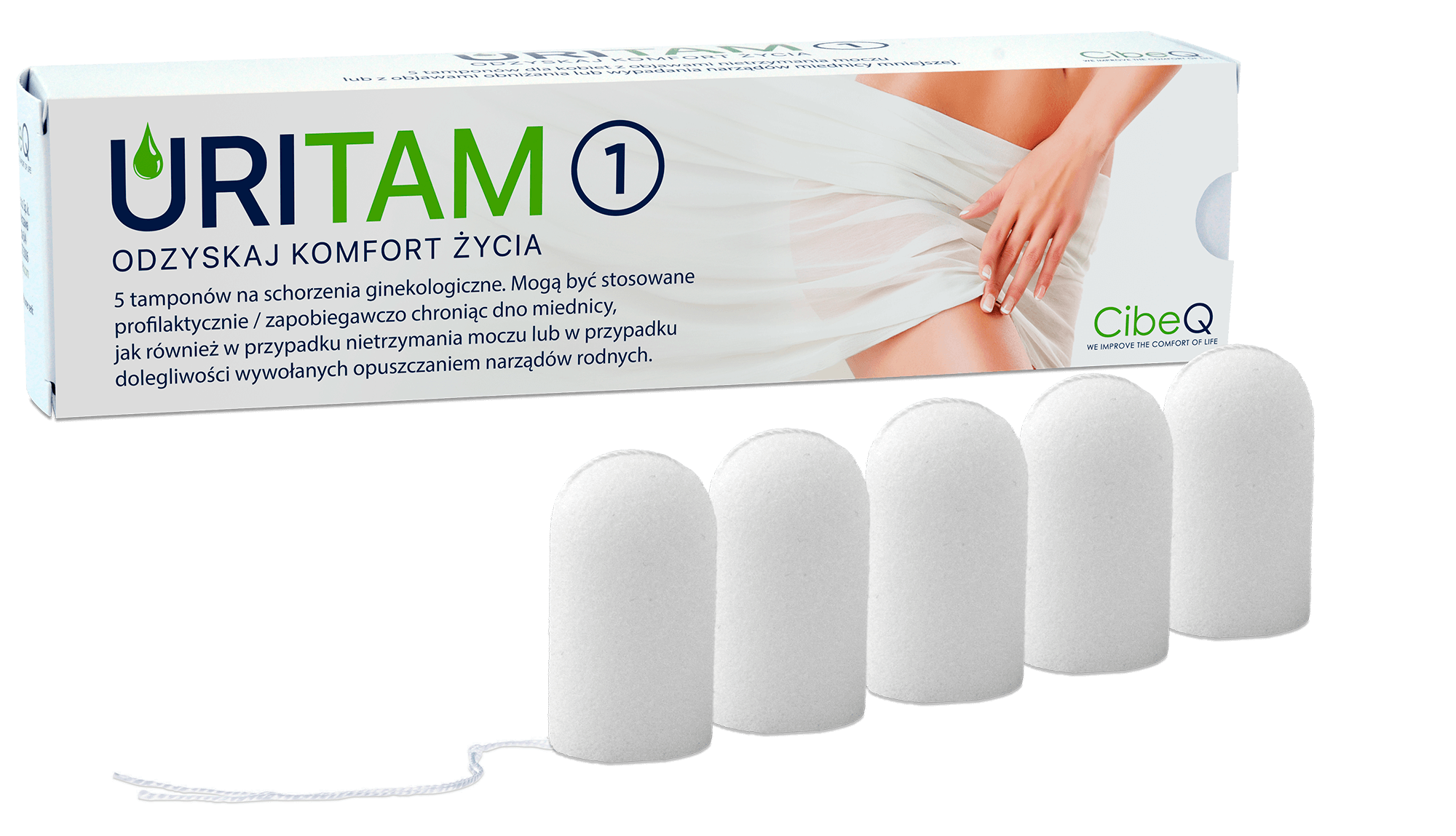 Tampons Uritam - Size 1 - 5 pcs. 1 Uritam Zestaw tamponów nr 1