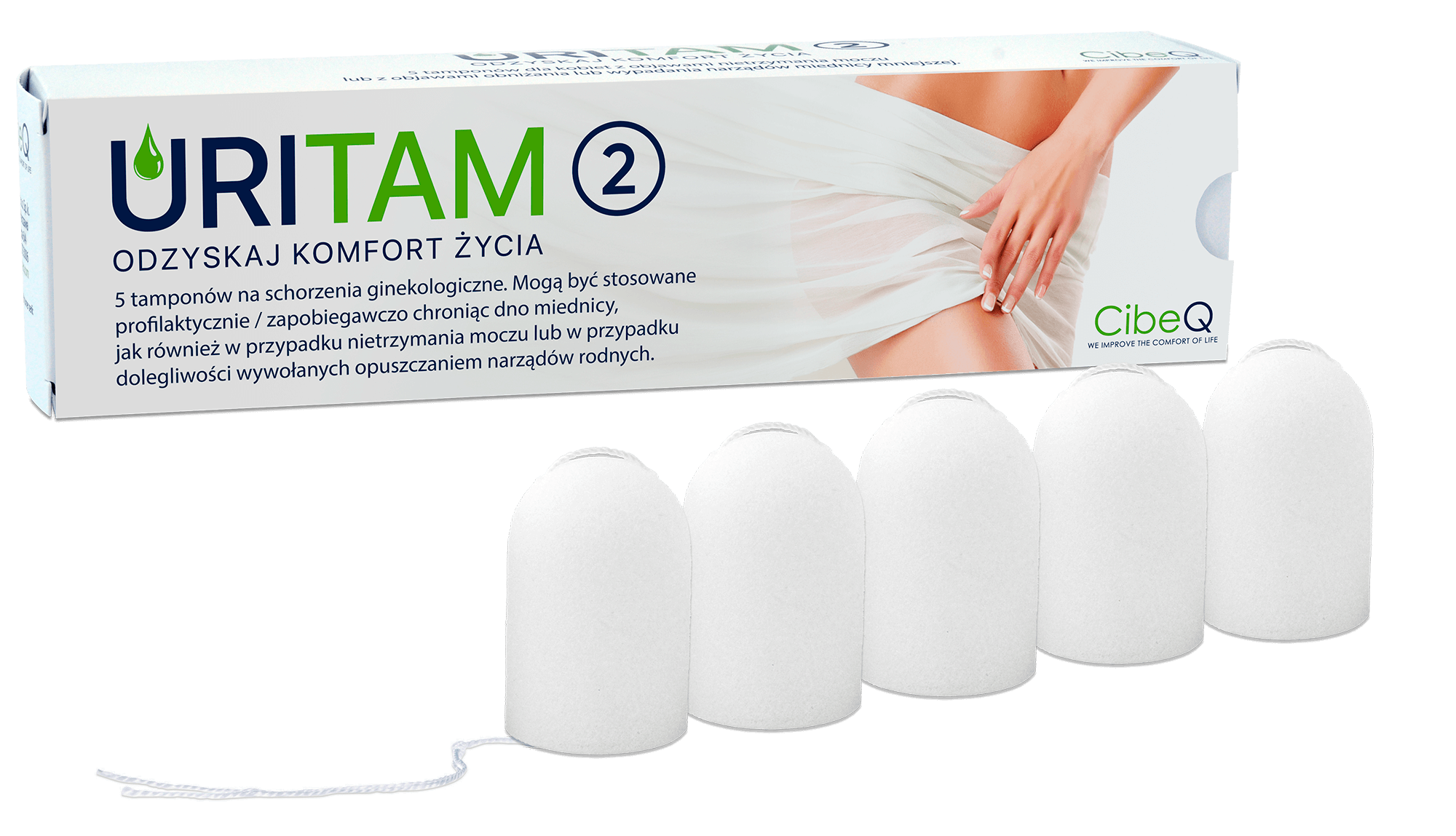 Tampons Uritam - Size 2 - 5 pcs. 1 Uritam Zestaw tamponów nr 2