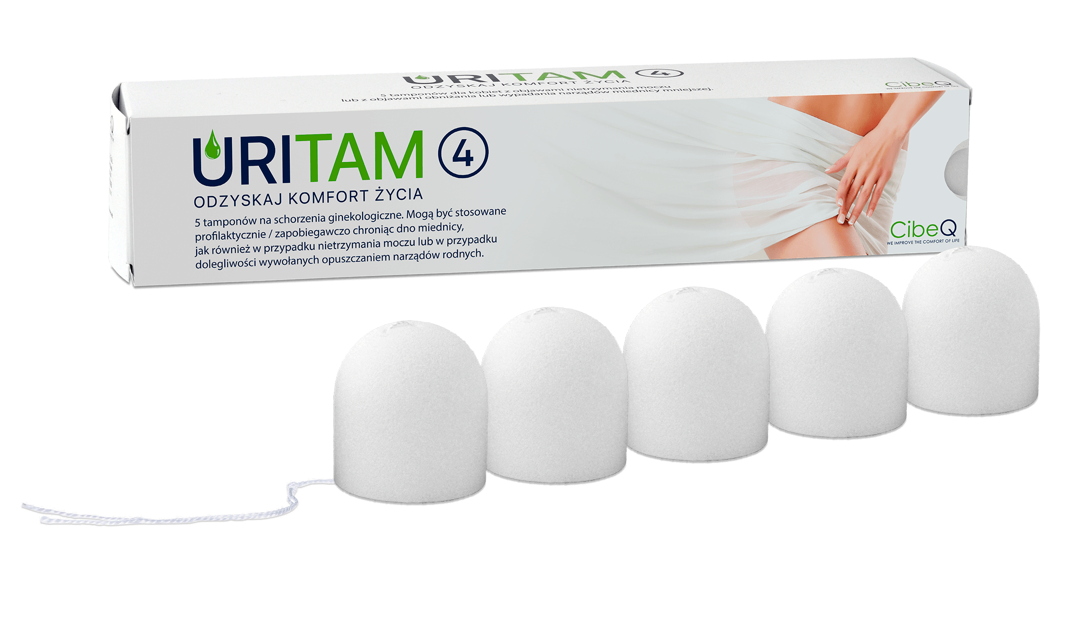 Tampons Uritam - Size 4 - 5 pcs. 1 Uritam Zestaw tamponów nr 4